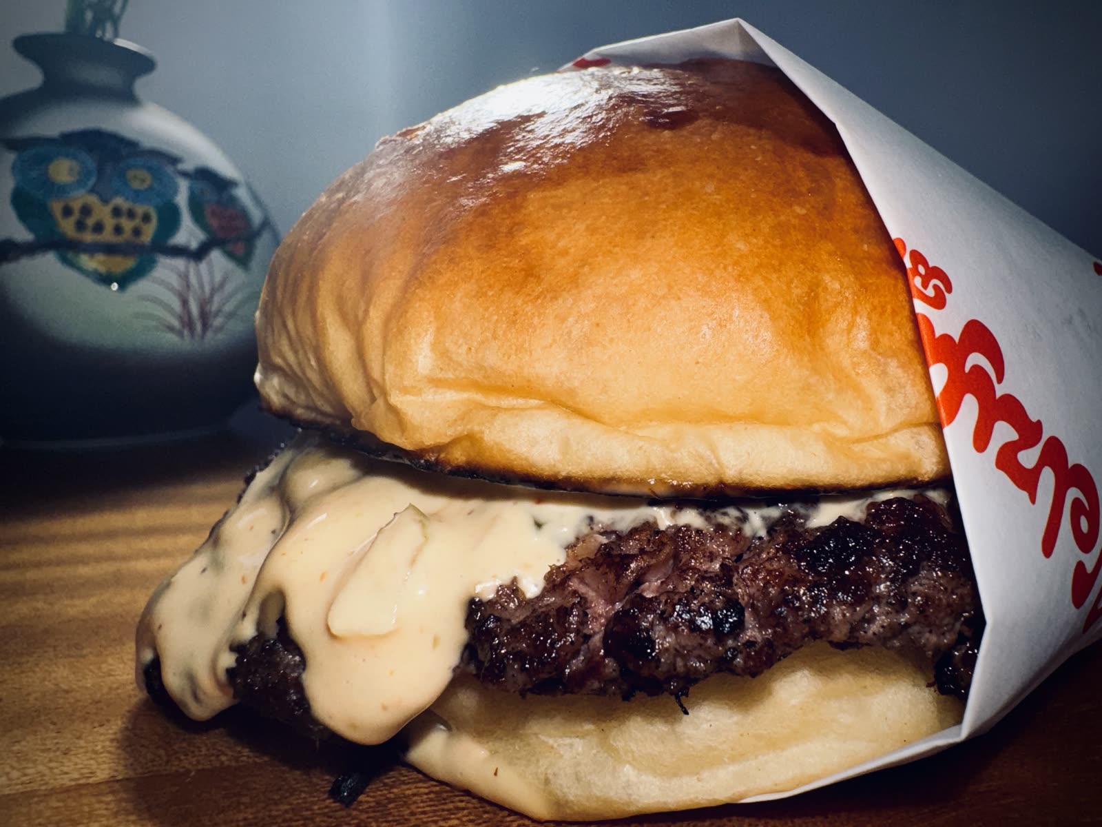 Velzy Burger in wrapper